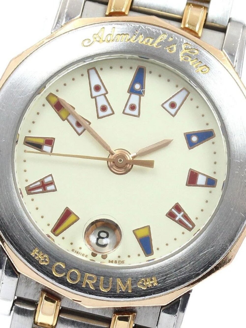 CORUM Admirals cup 39.130.24V585 Date beige Dial Quartz Ladies Watch_966545